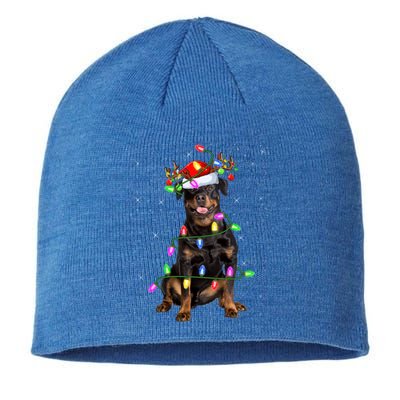 Rottweiler Christmas Tree Light Pajama Dog Xmas Great Gift Sustainable Beanie