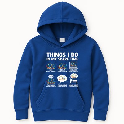 Roller Coaster Things I Do In My Spare Time Roller Coaster Funny Gift Kids Hoodie
