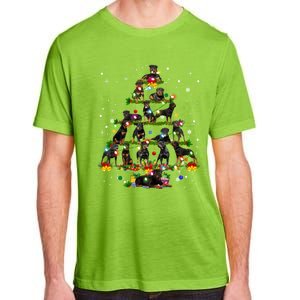 Rottweiler Christmas Tree Lights Sweater Xmas Dog Lover Funny Gift Adult ChromaSoft Performance T-Shirt