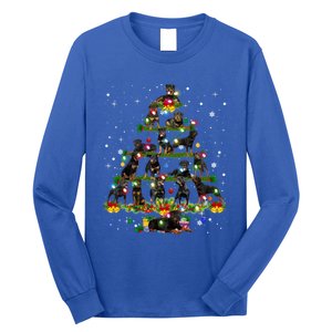 Rottweiler Christmas Tree Lights Sweater Xmas Dog Lover Funny Gift Long Sleeve Shirt