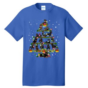 Rottweiler Christmas Tree Lights Sweater Xmas Dog Lover Funny Gift Tall T-Shirt