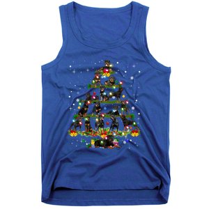 Rottweiler Christmas Tree Lights Sweater Xmas Dog Lover Funny Gift Tank Top