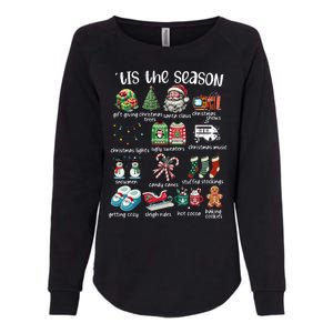 Retro Christmas Tis The Season Womens California Wash Sweatshirt