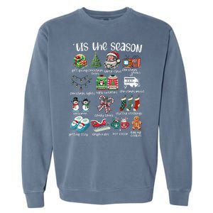 Retro Christmas Tis The Season Garment-Dyed Sweatshirt