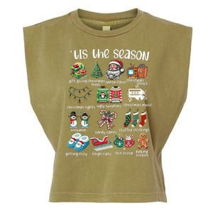 Retro Christmas Tis The Season Garment-Dyed Women's Muscle Tee