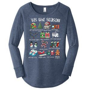 Retro Christmas Tis The Season Women's Perfect Tri Tunic Long Sleeve Shirt