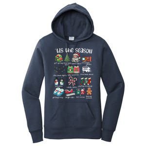 Retro Christmas Tis The Season Women's Pullover Hoodie