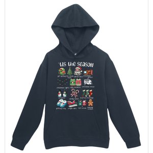 Retro Christmas Tis The Season Urban Pullover Hoodie