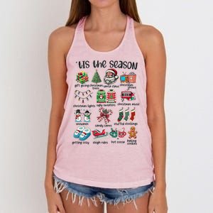 Retro Christmas Tis The Season Women's Knotted Racerback Tank