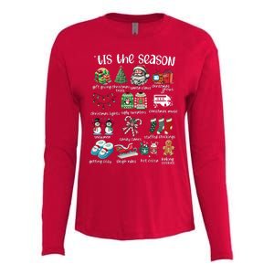 Retro Christmas Tis The Season Womens Cotton Relaxed Long Sleeve T-Shirt