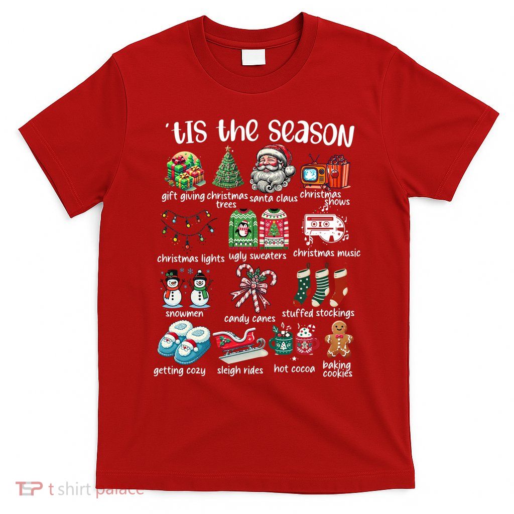 Retro Christmas Tis The Season T-Shirt