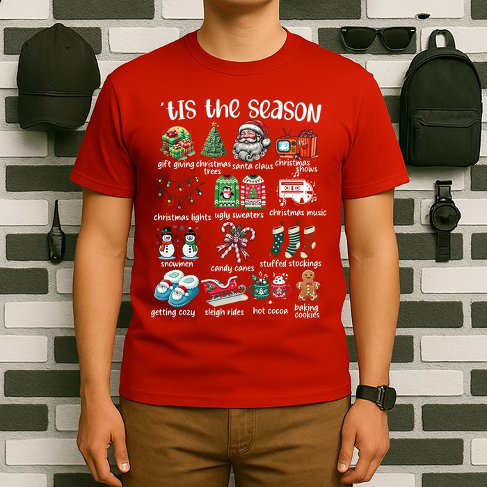 Retro Christmas Tis The Season T-Shirt