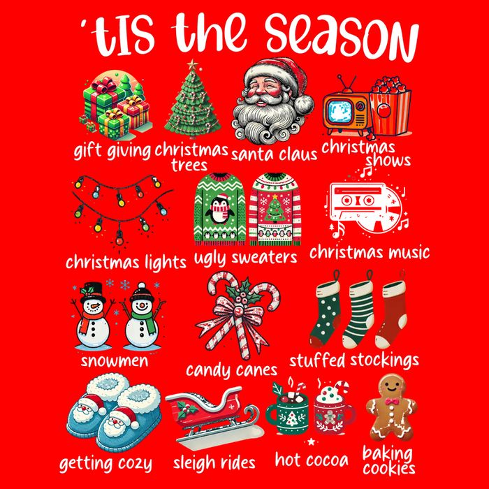 Retro Christmas Tis The Season T-Shirt