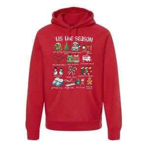 Retro Christmas Tis The Season Premium Hoodie