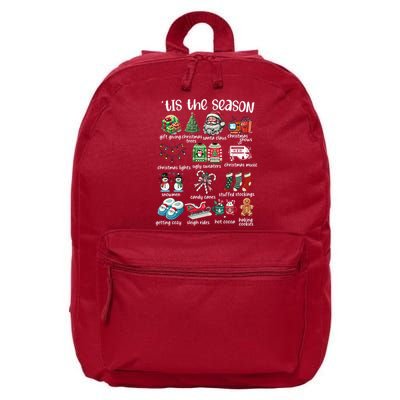 Retro Christmas Tis The Season 16 in Basic Backpack