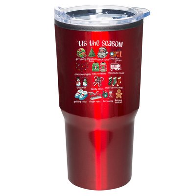 Retro Christmas Tis The Season Tumbler