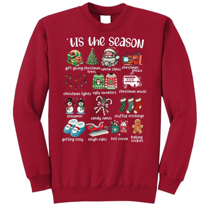 Retro Christmas Tis The Season Tall Sweatshirt