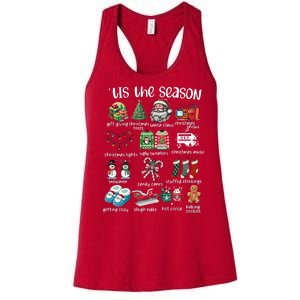 Retro Christmas Tis The Season Women's Racerback Tank