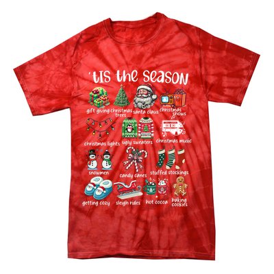 Retro Christmas Tis The Season Tie-Dye T-Shirt