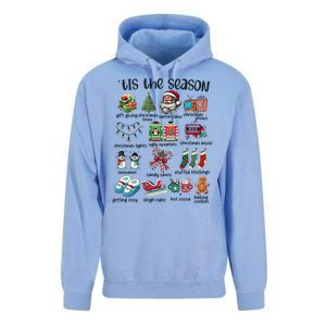 Retro Christmas Tis The Season Unisex Surf Hoodie