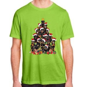 Rottweiler Christmas Tree Xmas Lights Funny Dog Dad Mom Cute Gift Adult ChromaSoft Performance T-Shirt