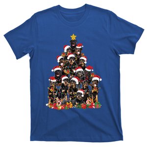 Rottweiler Christmas Tree Xmas Lights Funny Dog Dad Mom Cute Gift T-Shirt