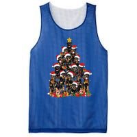 Rottweiler Christmas Tree Xmas Lights Funny Dog Dad Mom Cute Gift Mesh Reversible Basketball Jersey Tank