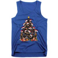 Rottweiler Christmas Tree Xmas Lights Funny Dog Dad Mom Cute Gift Tank Top