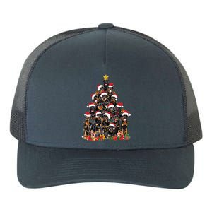 Rottweiler Christmas Tree Xmas Lights Funny Dog Dad Mom Cute Gift Yupoong Adult 5-Panel Trucker Hat