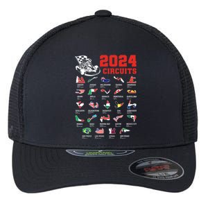 Racing Circuit Track Car Fan Race Lover 2024 Calendar Flexfit Unipanel Trucker Cap