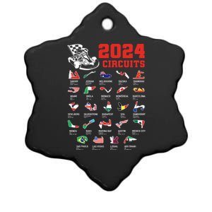 Racing Circuit Track Car Fan Race Lover 2024 Calendar Ceramic Star Ornament