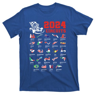 Racing Circuit Track Car Fan Race Lover 2024 Calendar T-Shirt