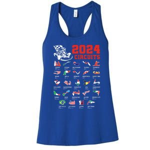 Racing Circuit Track Car Fan Race Lover 2024 Calendar Women's Racerback Tank