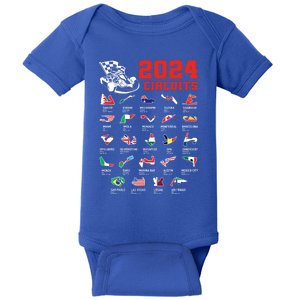 Racing Circuit Track Car Fan Race Lover 2024 Calendar Baby Bodysuit