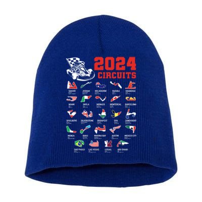 Racing Circuit Track Car Fan Race Lover 2024 Calendar Short Acrylic Beanie