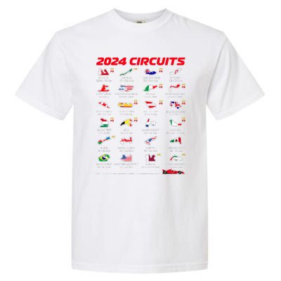 Racing Circuit Track Car Fan Race Lover 2024 Calendar Garment-Dyed Heavyweight T-Shirt