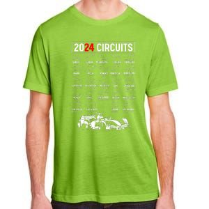 Racing Circuit Track Car Fan Race Lover 2024 Calendar Adult ChromaSoft Performance T-Shirt