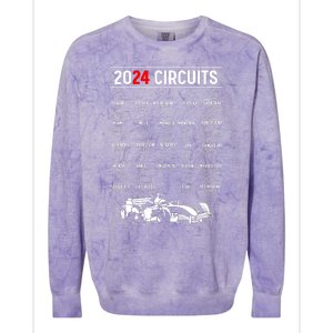 Racing Circuit Track Car Fan Race Lover 2024 Calendar Colorblast Crewneck Sweatshirt