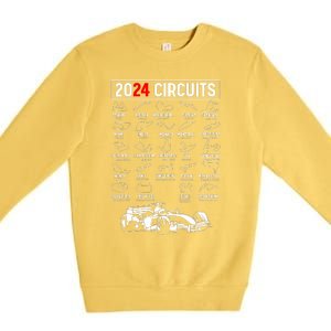 Racing Circuit Track Car Fan Race Lover 2024 Calendar Premium Crewneck Sweatshirt