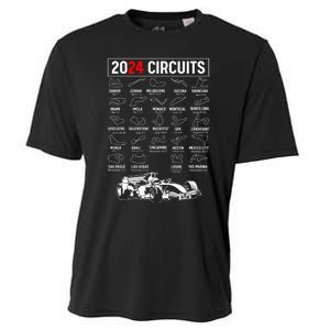 Racing Circuit Track Car Fan Race Lover 2024 Calendar Cooling Performance Crew T-Shirt