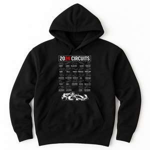 Racing Circuit Track Car Fan Race Lover 2024 Calendar Hoodie