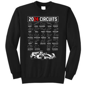 Racing Circuit Track Car Fan Race Lover 2024 Calendar Sweatshirt