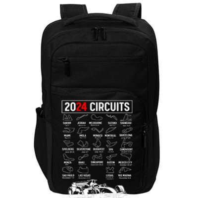 Racing Circuit Track Car Fan Race Lover 2024 Calendar Impact Tech Backpack