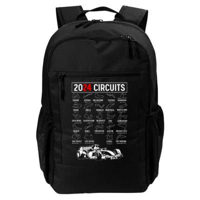 Racing Circuit Track Car Fan Race Lover 2024 Calendar Daily Commute Backpack