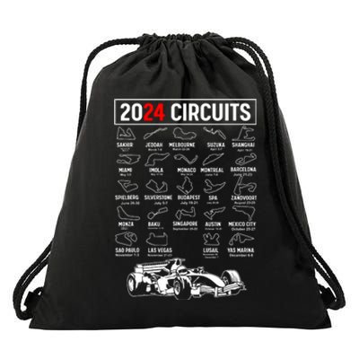 Racing Circuit Track Car Fan Race Lover 2024 Calendar Drawstring Bag