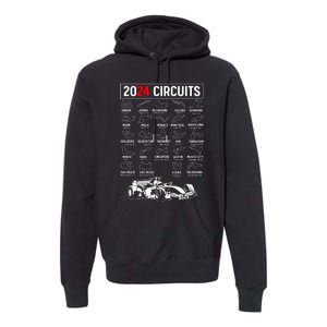 Racing Circuit Track Car Fan Race Lover 2024 Calendar Premium Hoodie