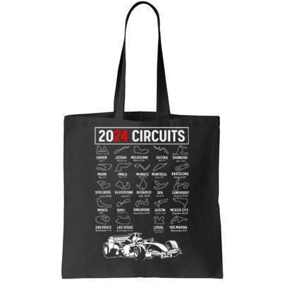 Racing Circuit Track Car Fan Race Lover 2024 Calendar Tote Bag