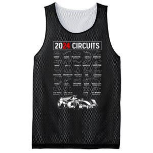 Racing Circuit Track Car Fan Race Lover 2024 Calendar Mesh Reversible Basketball Jersey Tank