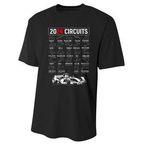 Racing Circuit Track Car Fan Race Lover 2024 Calendar Performance Sprint T-Shirt