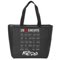 Racing Circuit Track Car Fan Race Lover 2024 Calendar Zip Tote Bag